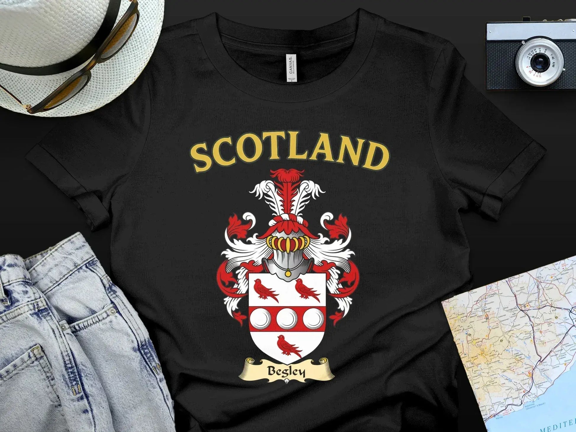 Scotland Family Crest Besley Emblem Design T-Shirt product type