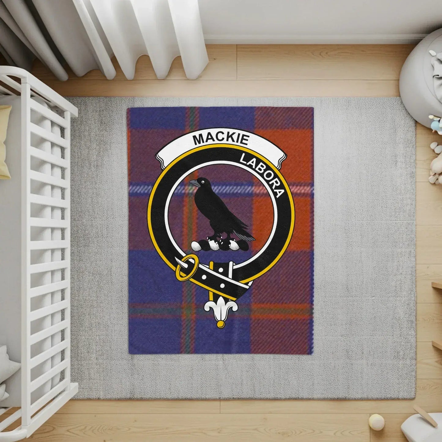 Mackie Scottish Clan Crest Tartan Emblem Rug product