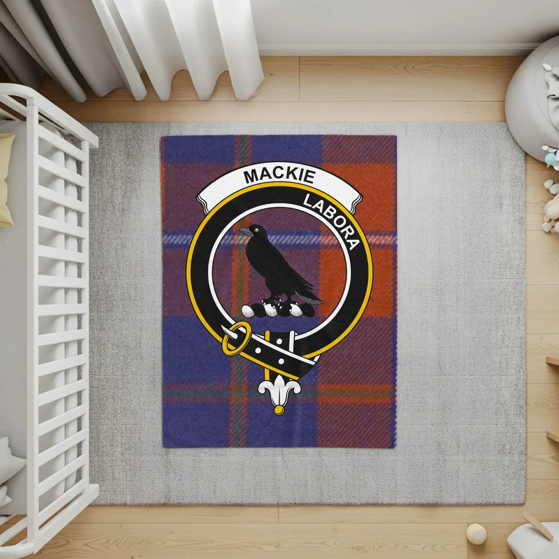 Mackie Scottish Clan Crest Tartan Emblem Rug product