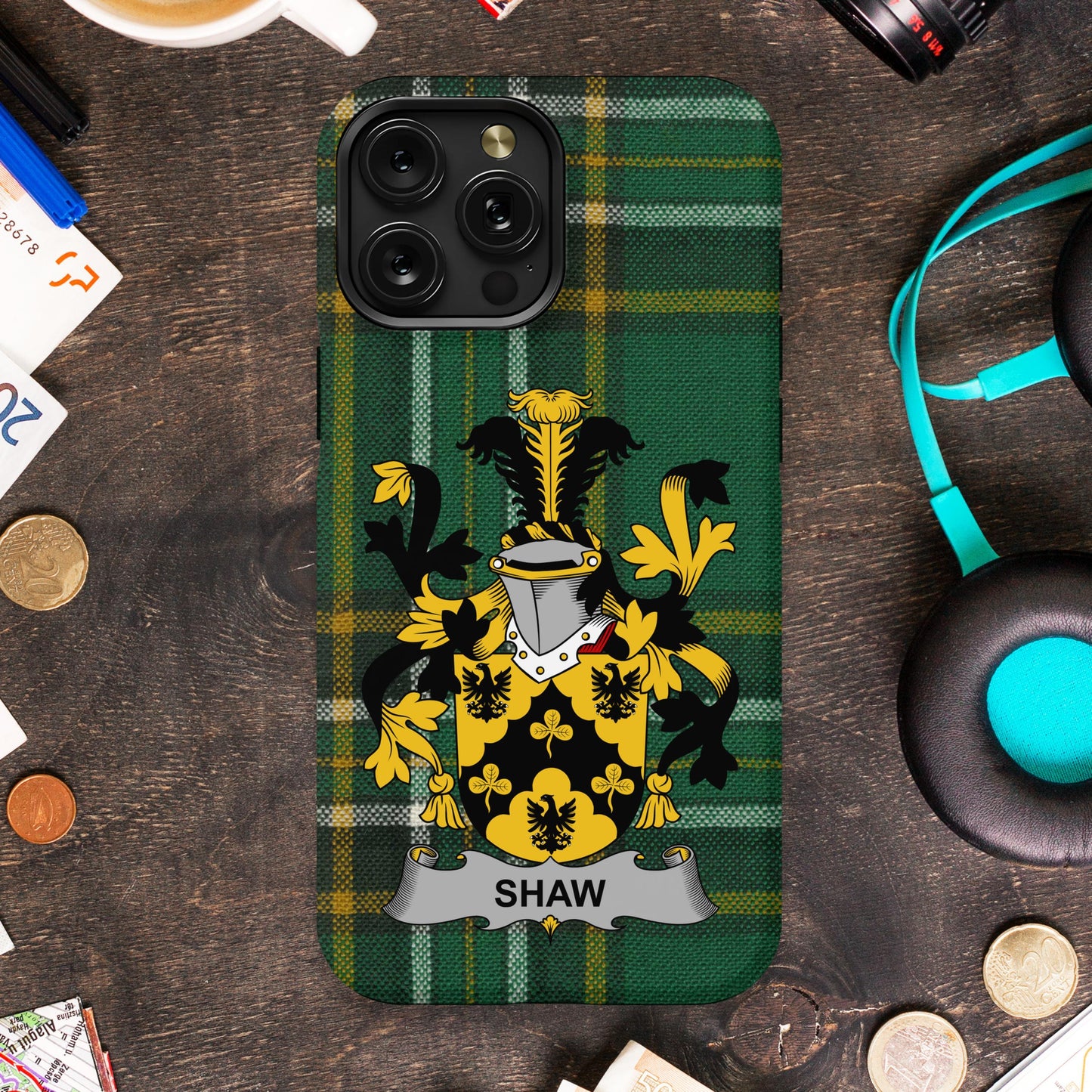 Shaw Family Crest Design Cell phone cover - Celtic Ancestry Gifts