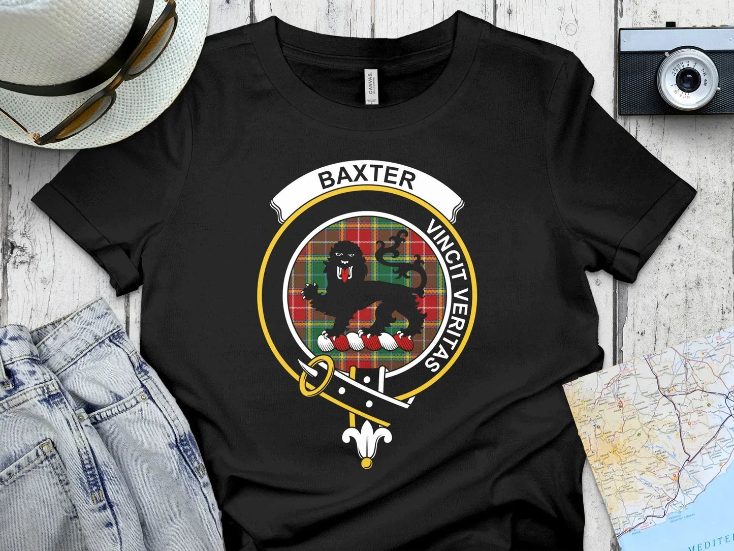 Baxter Vincit Veritas Clan Crest Emblem T-shirt product