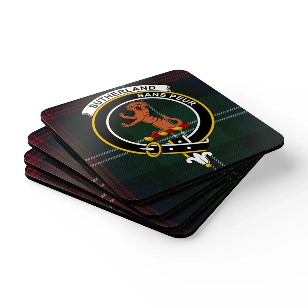 Scottish Clan Crest Sutherland Clan Coaster Set product