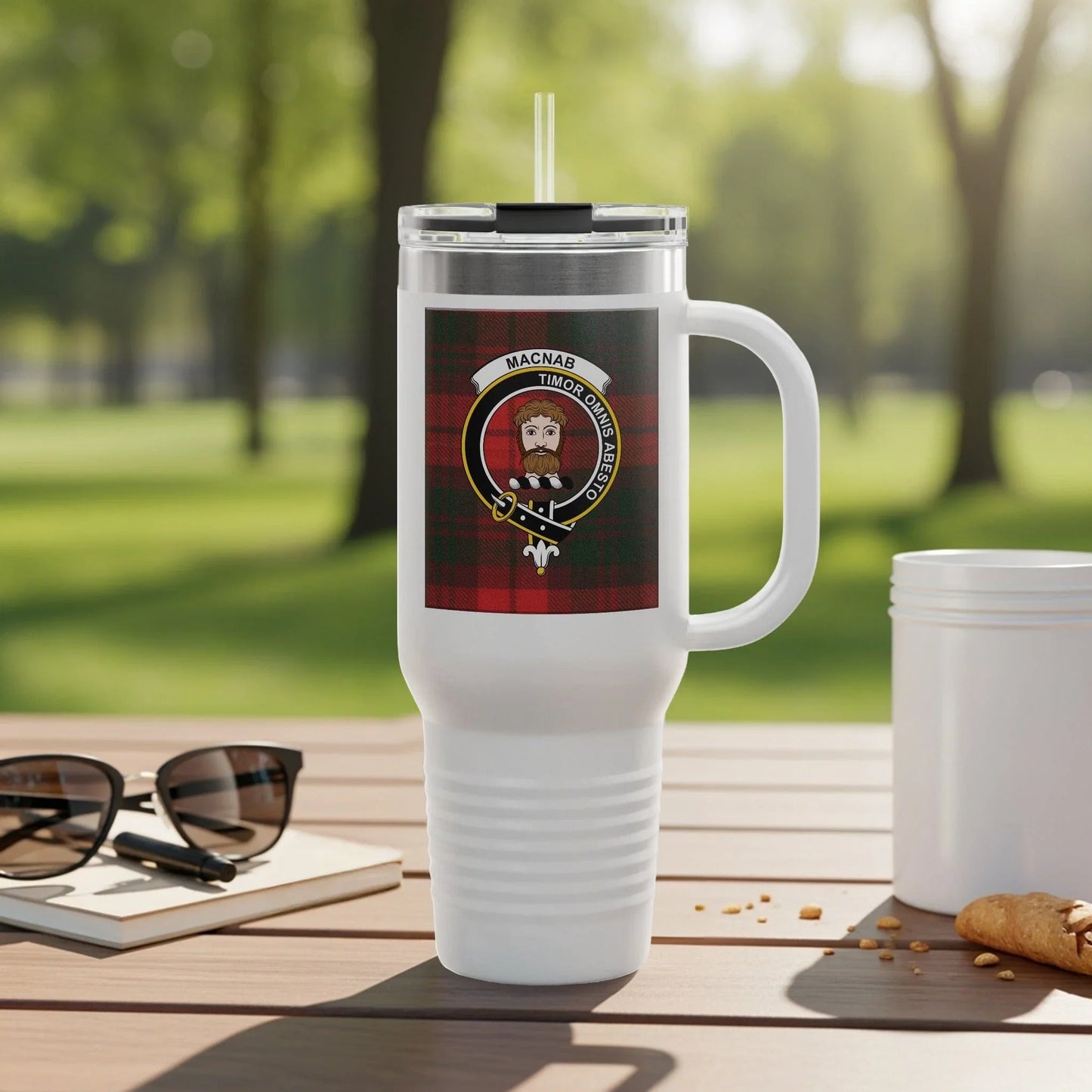 MacNab Tartan Clan Shield Insulated Travel Mug product