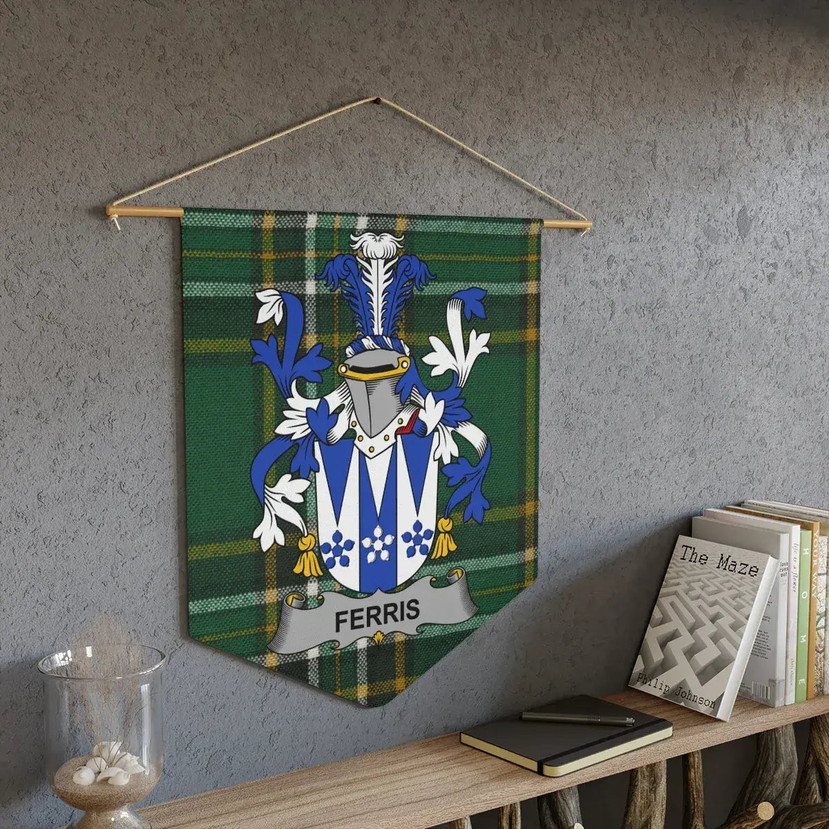 Family Crest with Ferris Coat of Arms Tapestry product