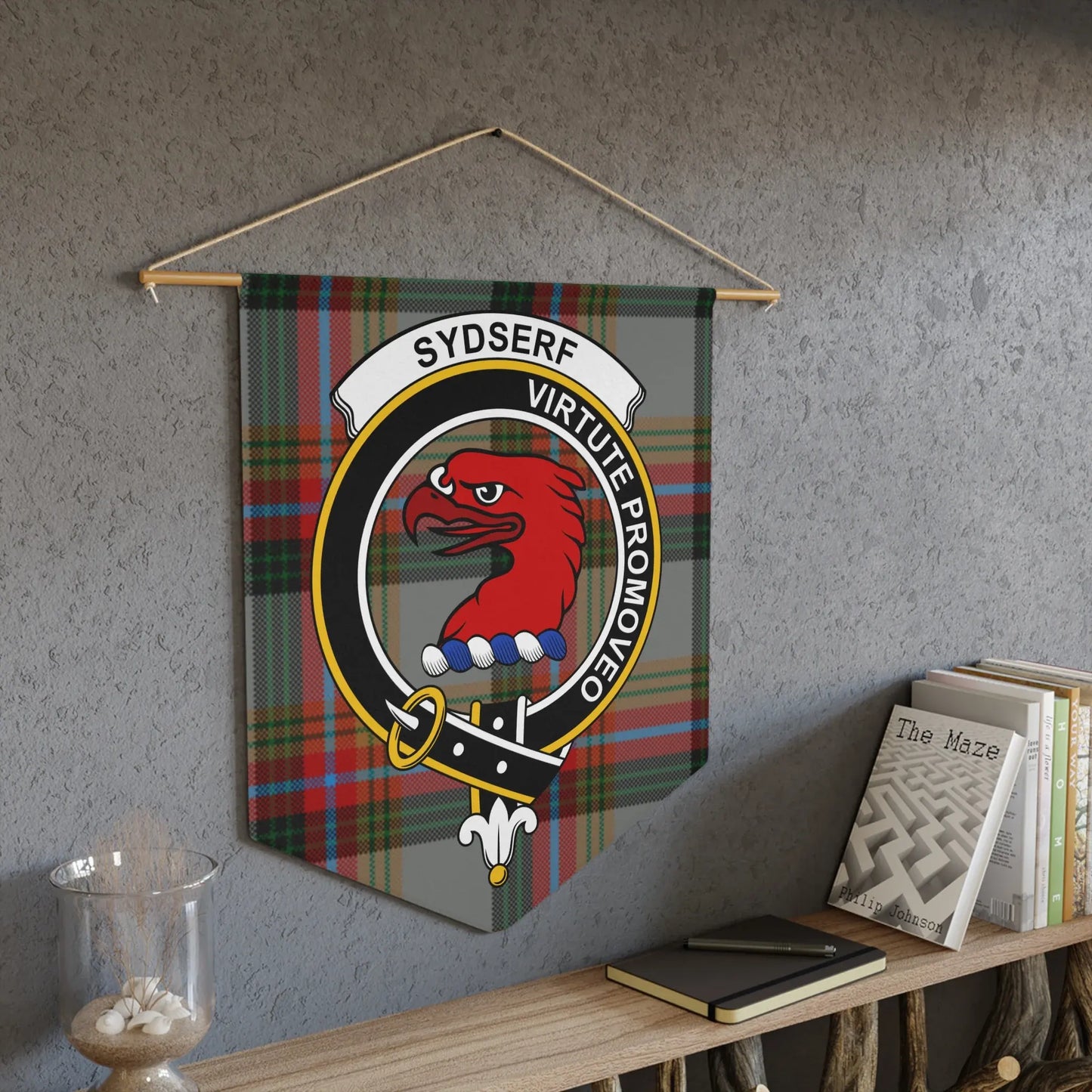Scottish Clan Crest Tartan Wall Hanging Banner product type