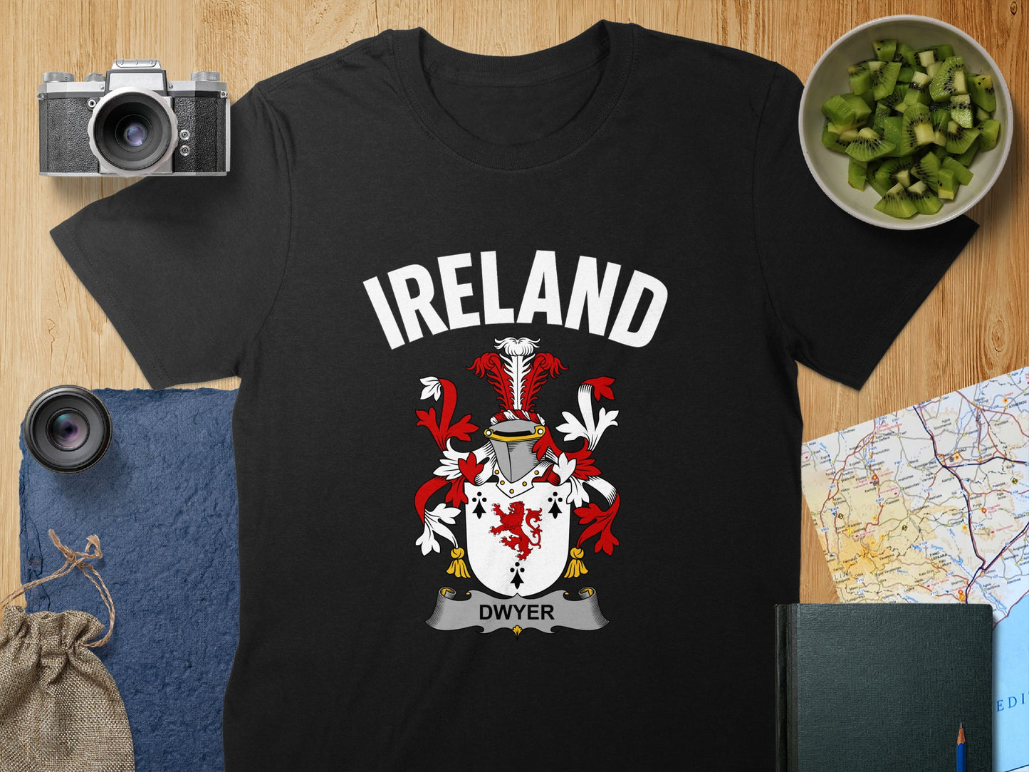 Ireland Dwyer Family Crest Emblem T-Shirt