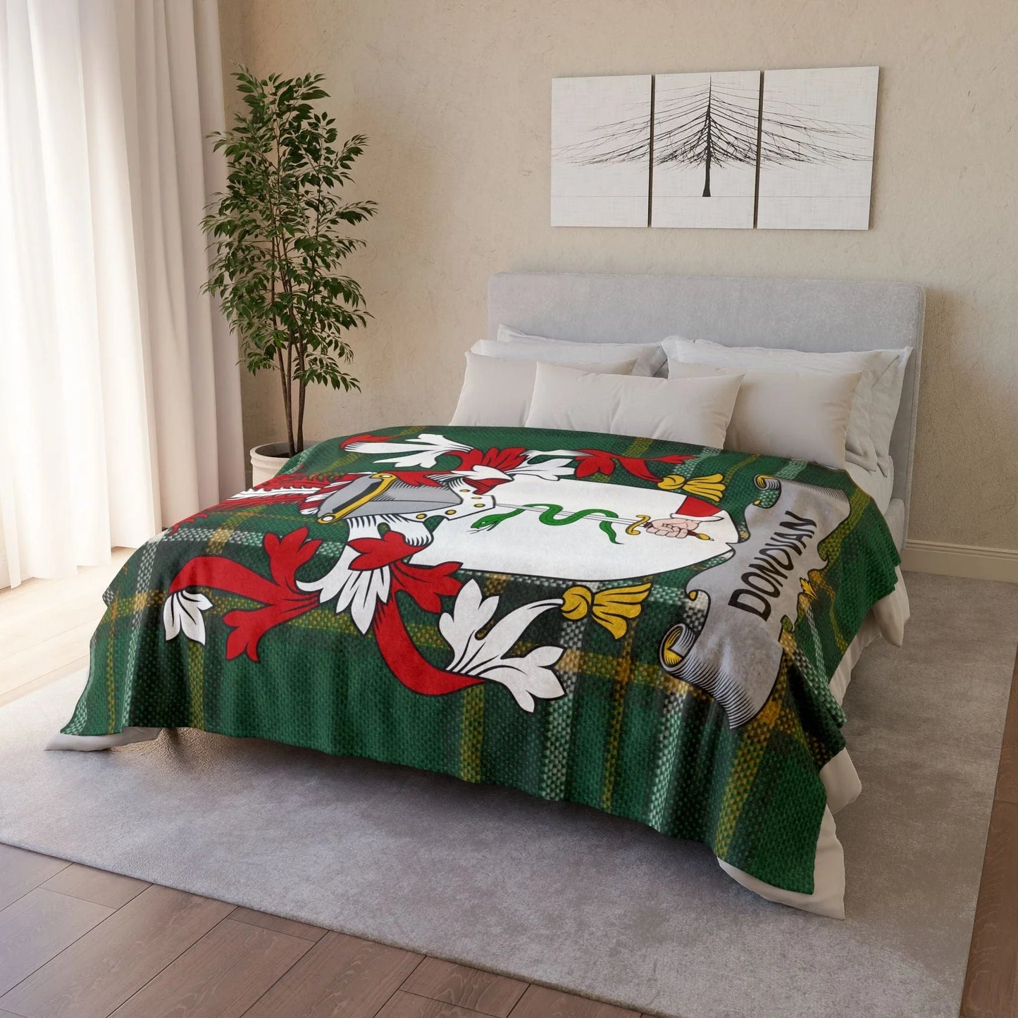 Donovan Surname Irish Coat Of Arms Tartan Blanket