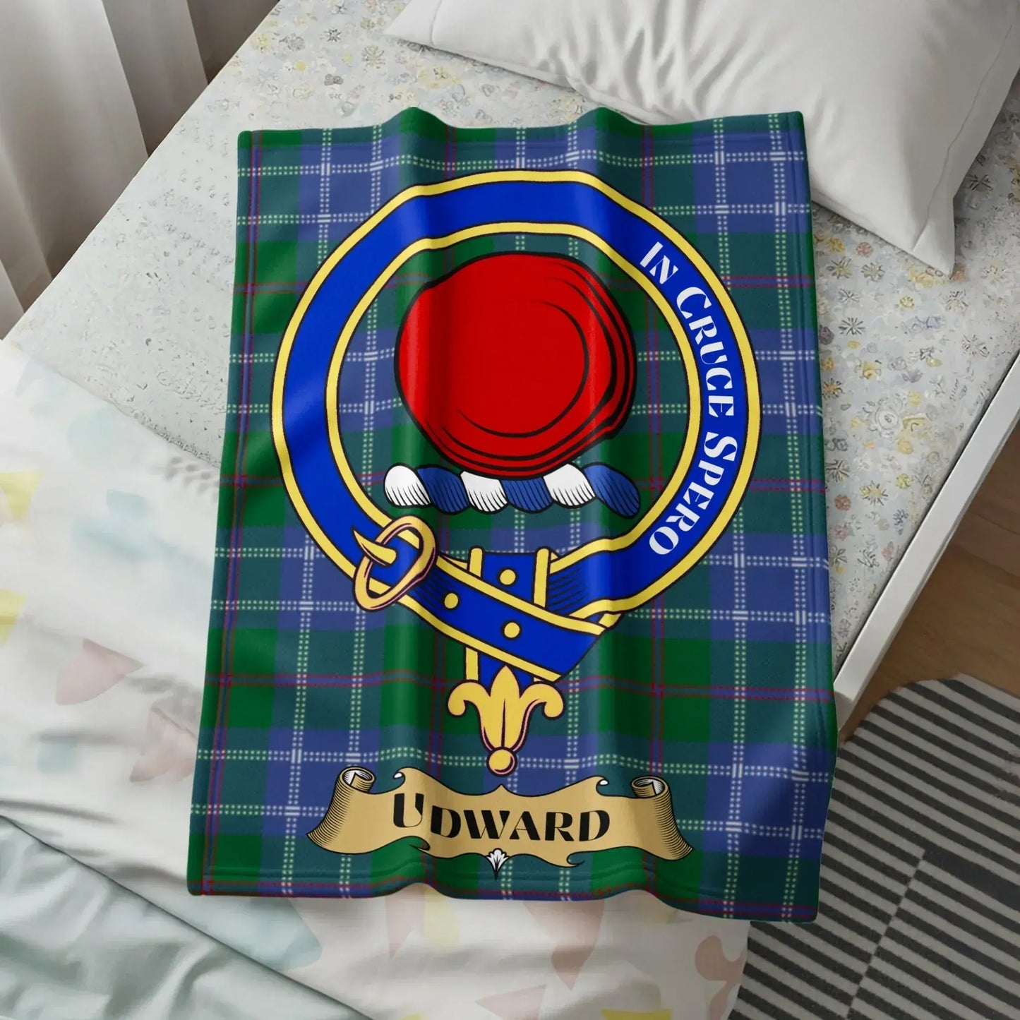In Cruce Specio Udward Clan Tartan Plaid Blanket product