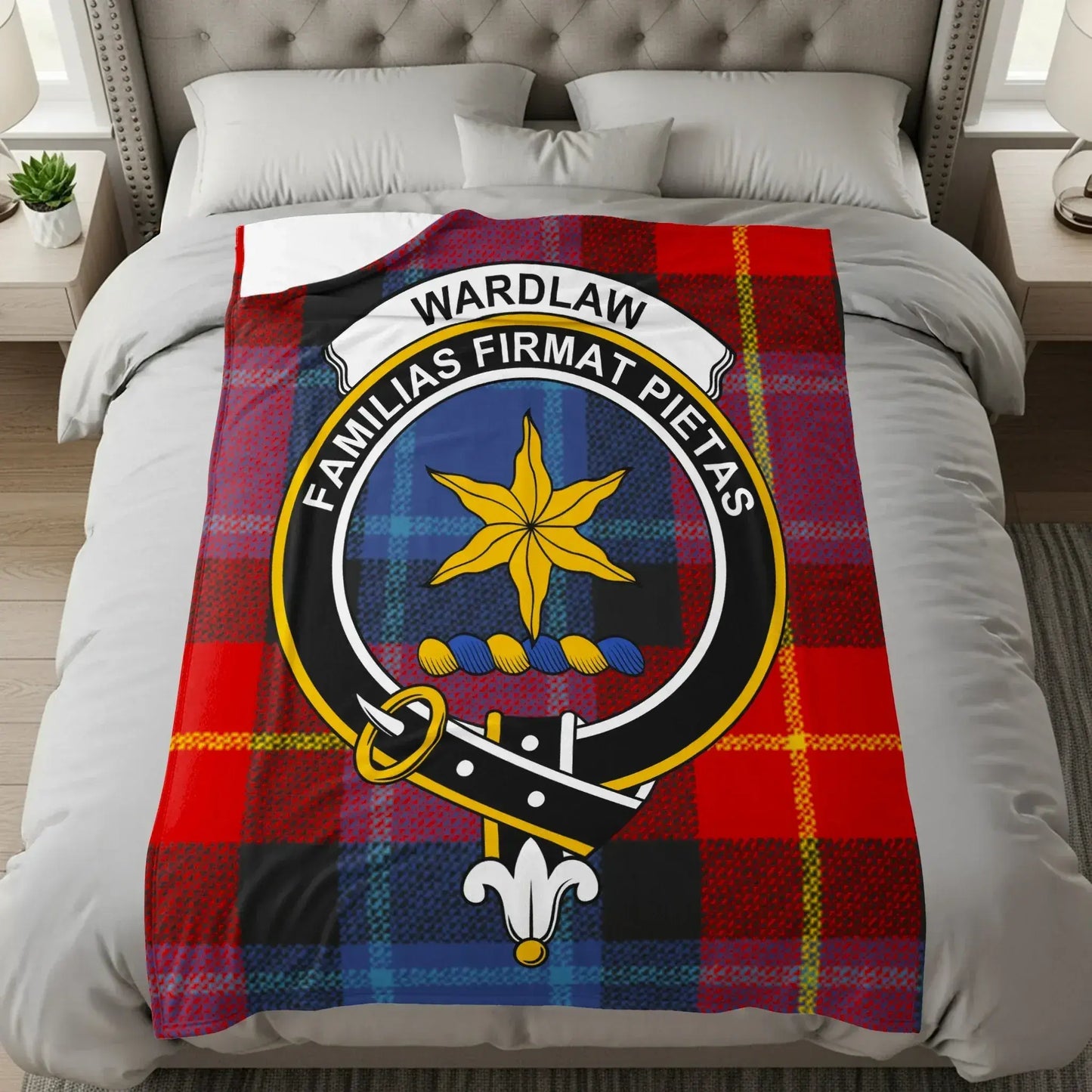 Wardlaw Familias Firmat Pietas Plaid Pattern Blanket product type