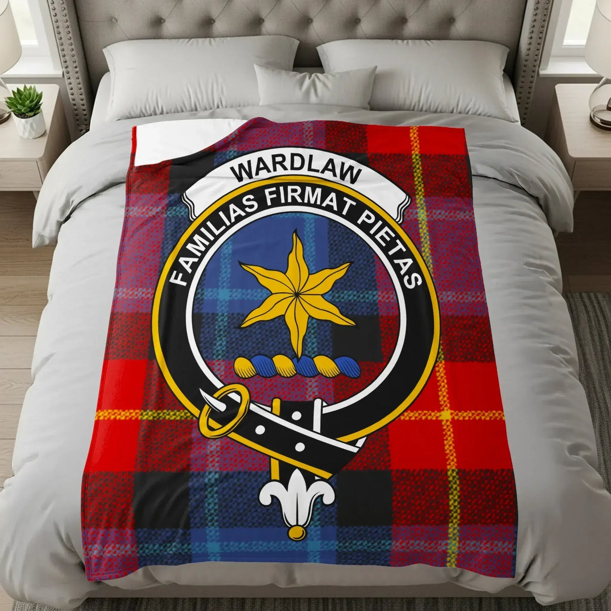 Wardlaw Familias Firmat Pietas Plaid Pattern Blanket product type