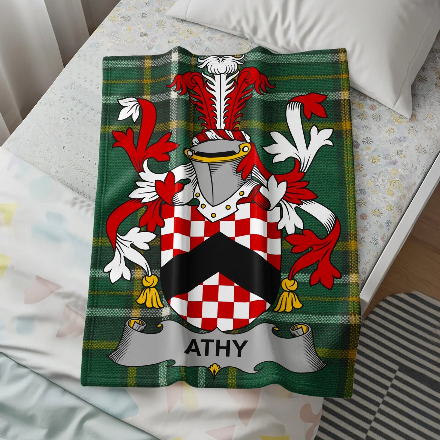 Family Crest Patterned ATHY Blanket product type