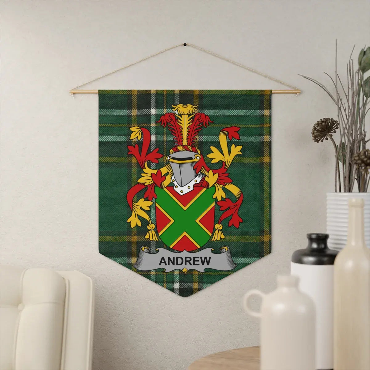 Customizable Andrew Family Crest Wall Hanging product