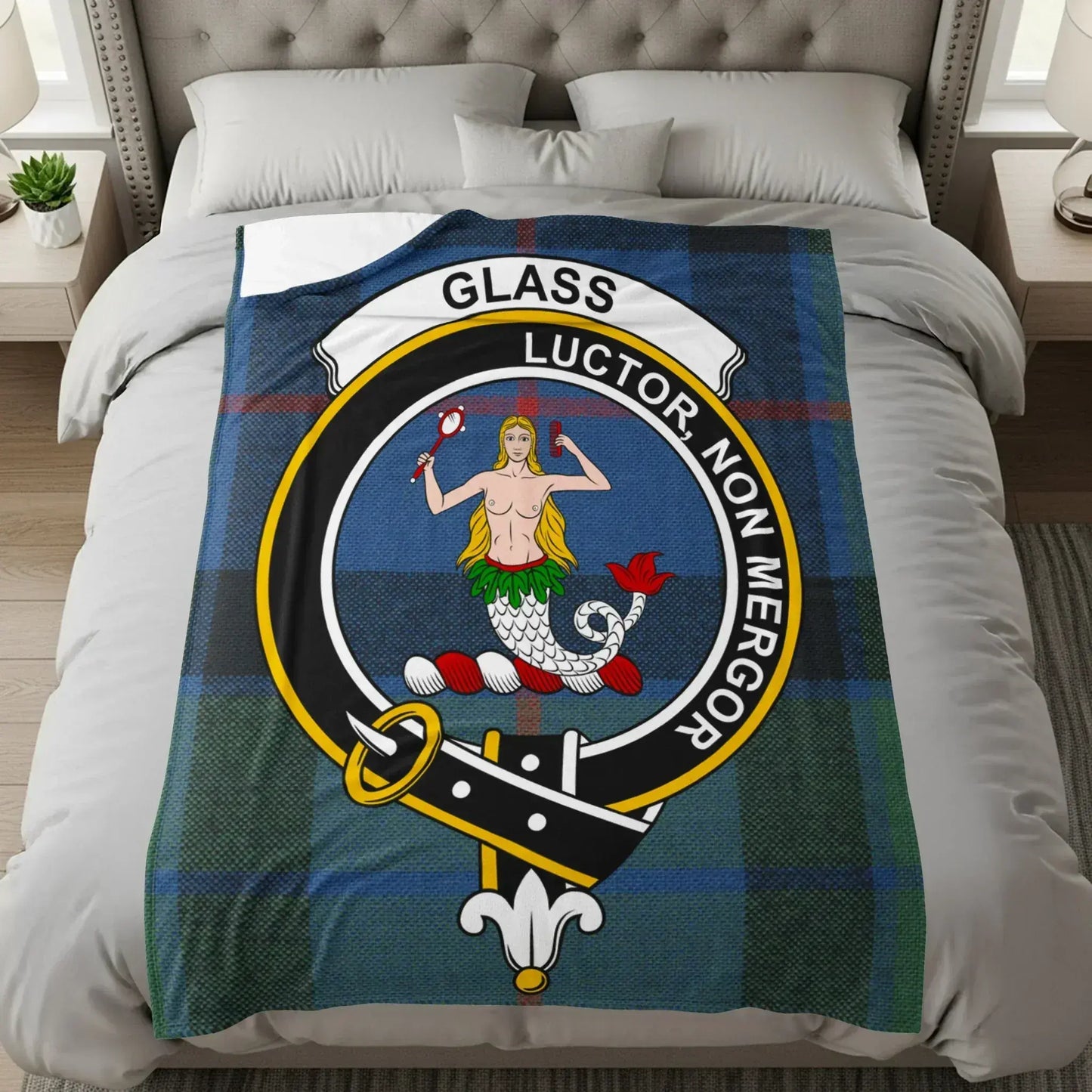 Clan Crest Mermaid with Tail Blanket product type