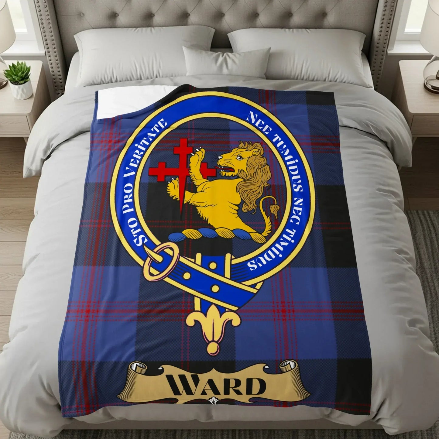 Scottish Clan Ward Crest Emblem Blanket product