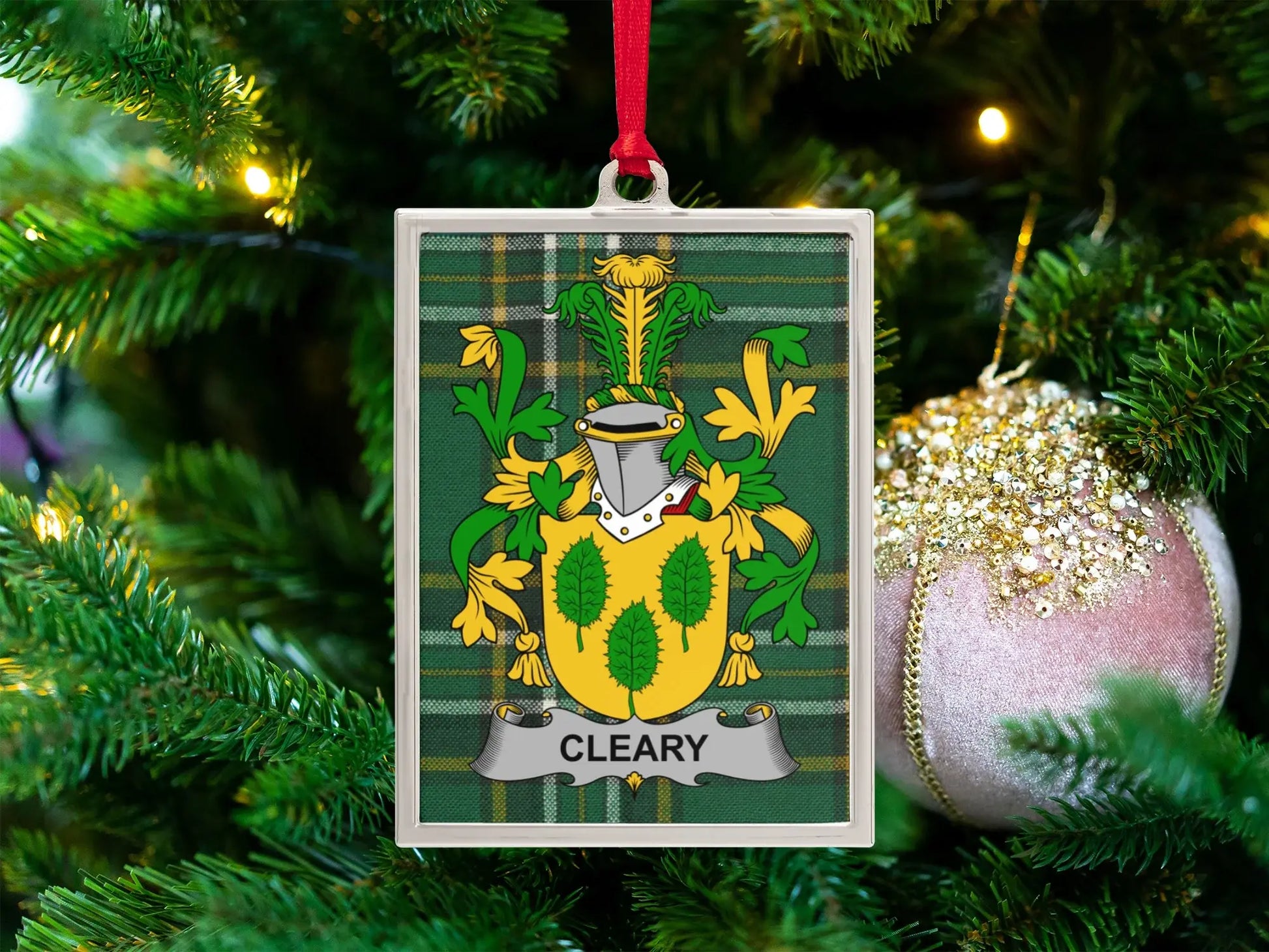 Personalized Family Crest Ornament Holiday product