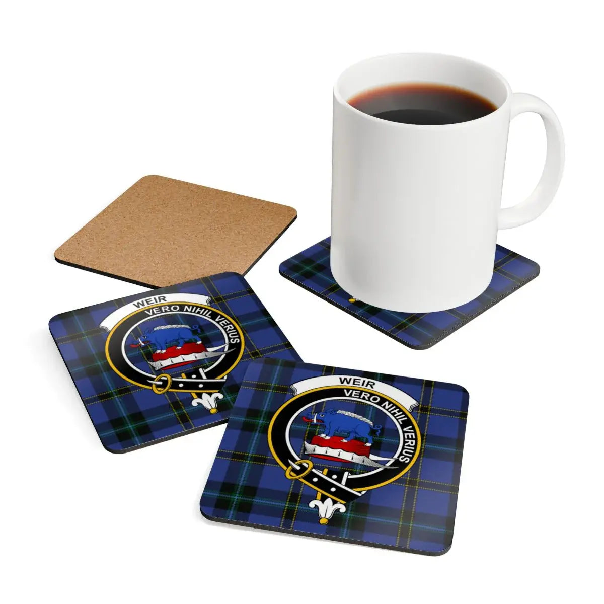Scottish Tartan Design Weir Clan Crest Coaster product type