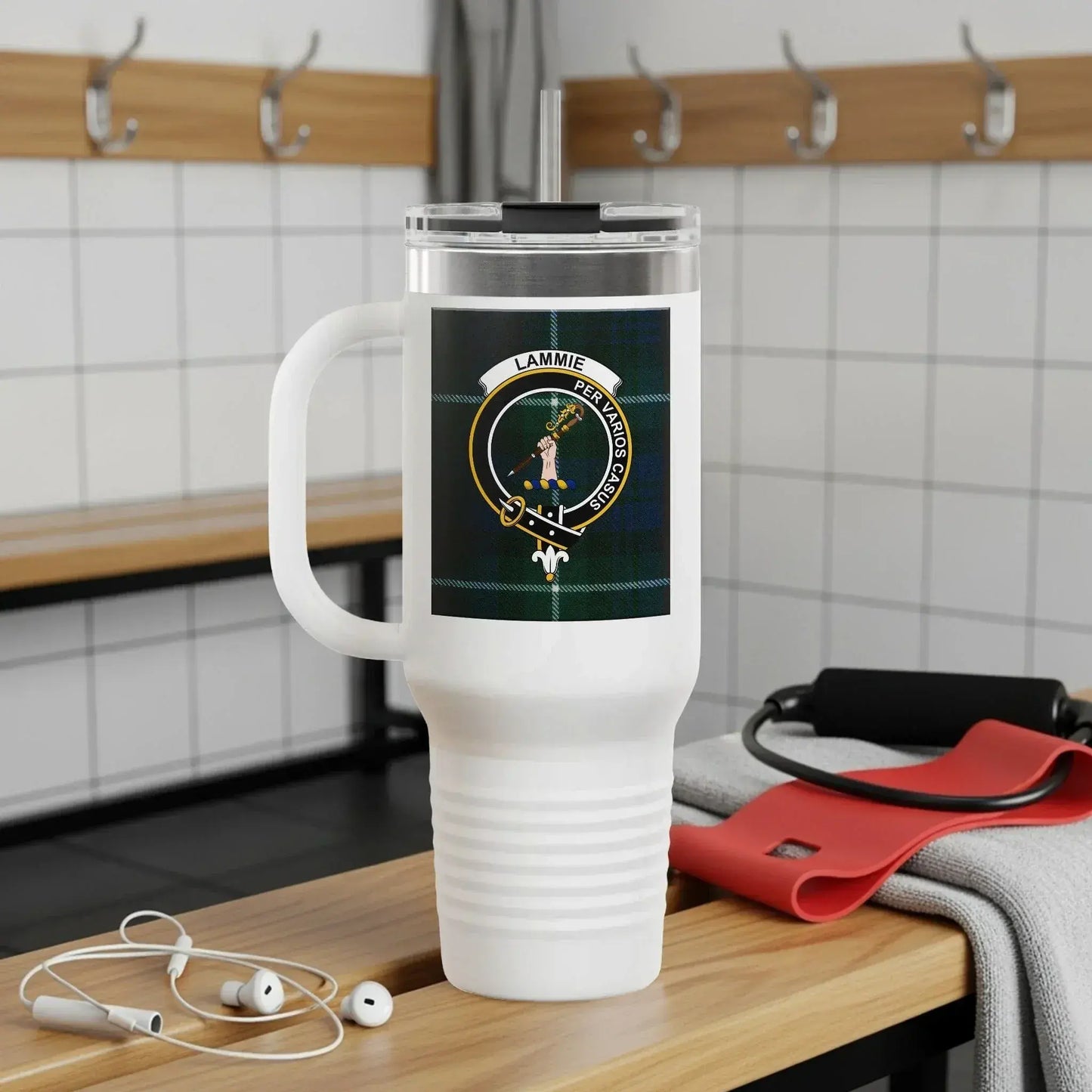 Clan Lamme Family Crest Stainless Steel Travel Mug product
