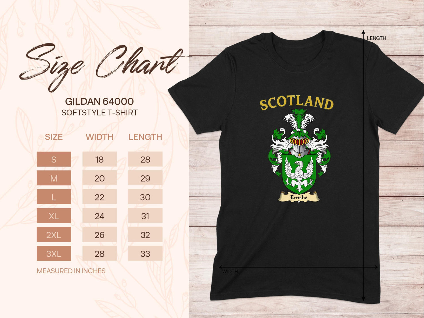 Scotland Enthic Green Emblem Gildan 64000 Softstyle t-shirt product