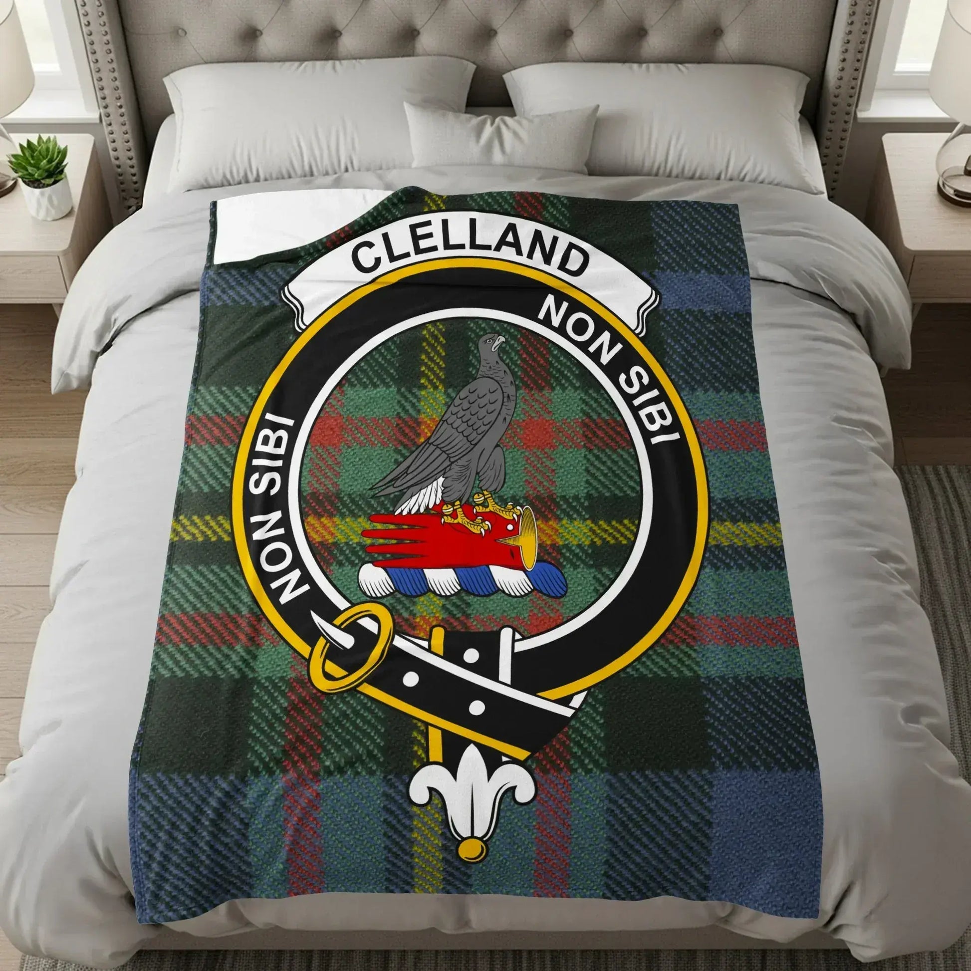 Clelland Family Crest Blanket Scottish Tartan product