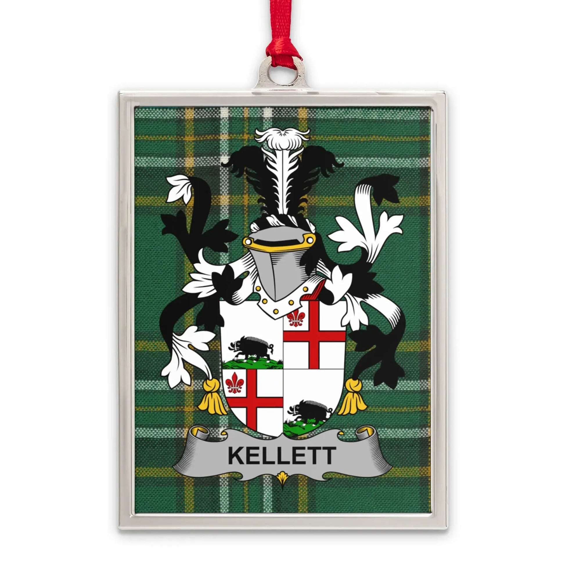 Kellett Family Crest Plaid Background Tapestry product