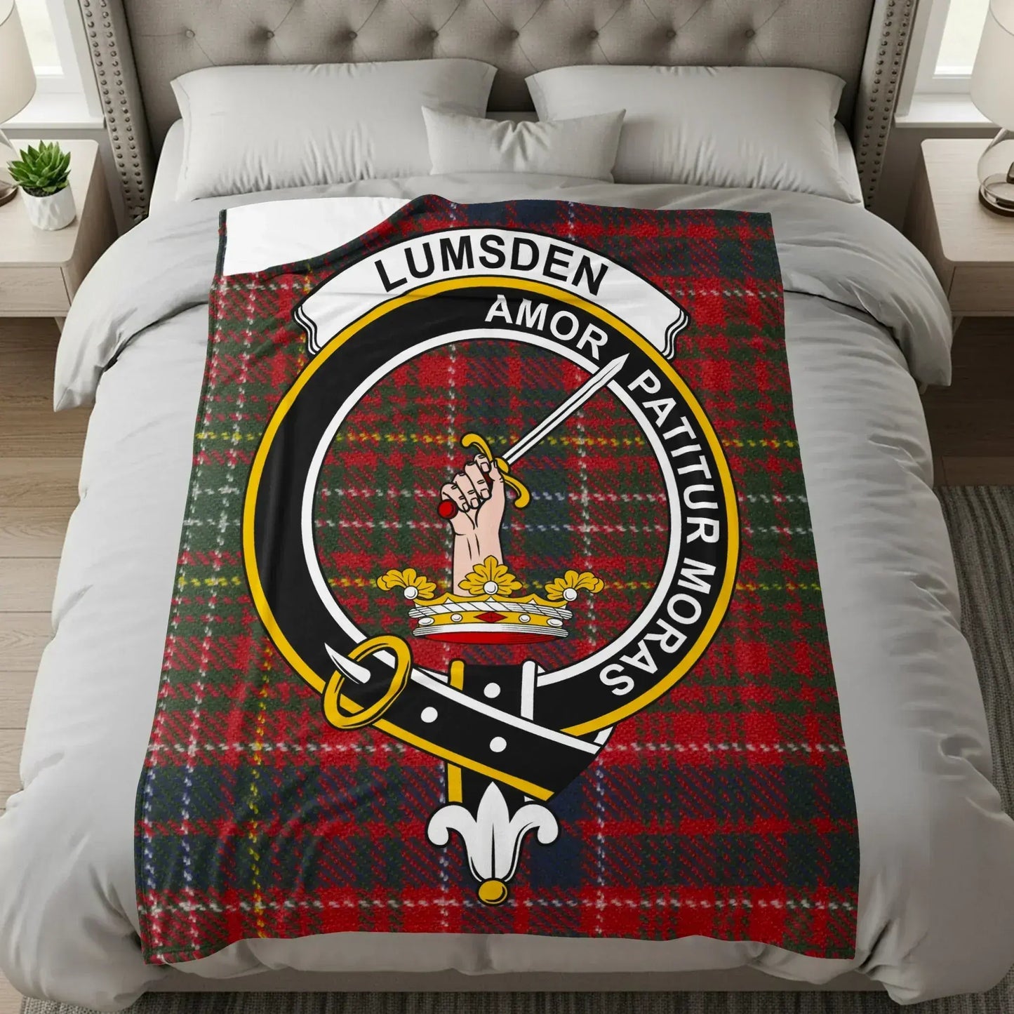 Personalized Clan Lumsden Tartan Print Blanket product