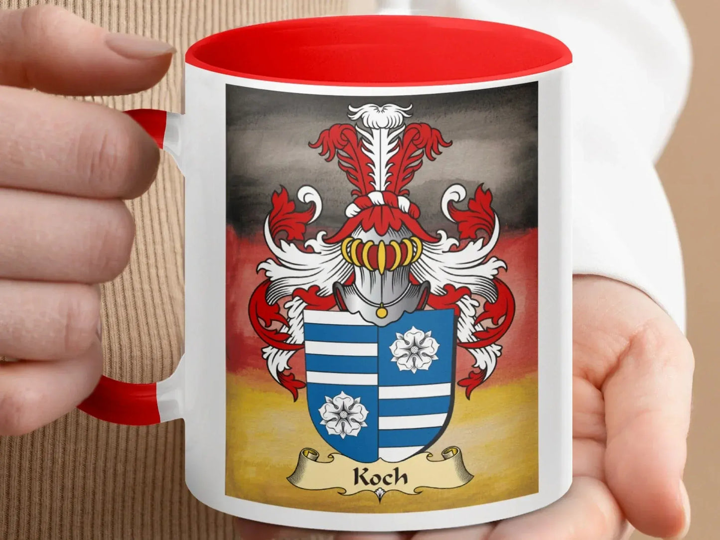 Family Crest Coat of Arms Design on Coffee Mug product