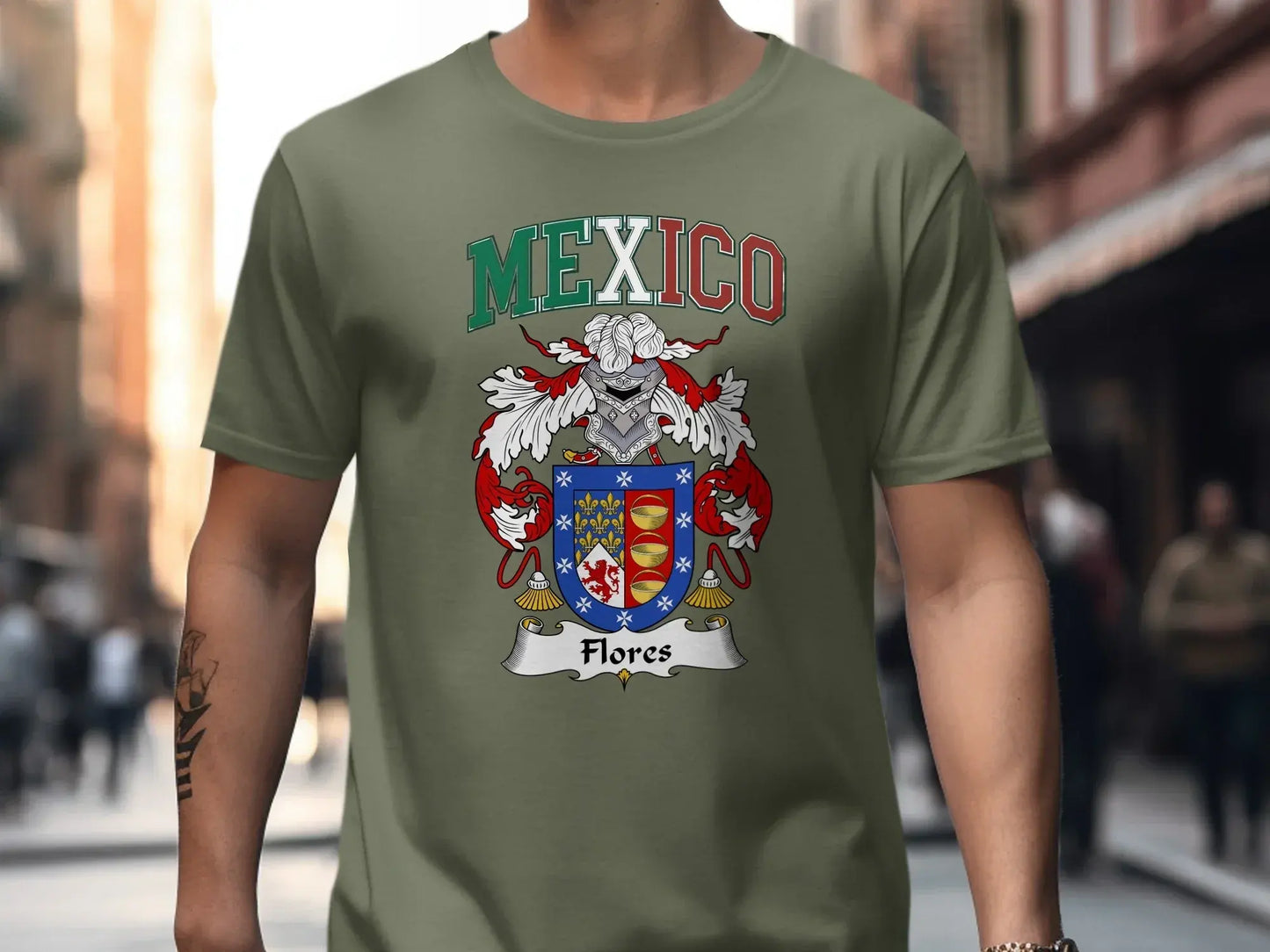 Mexican Heritage Flores Crest T-shirt product