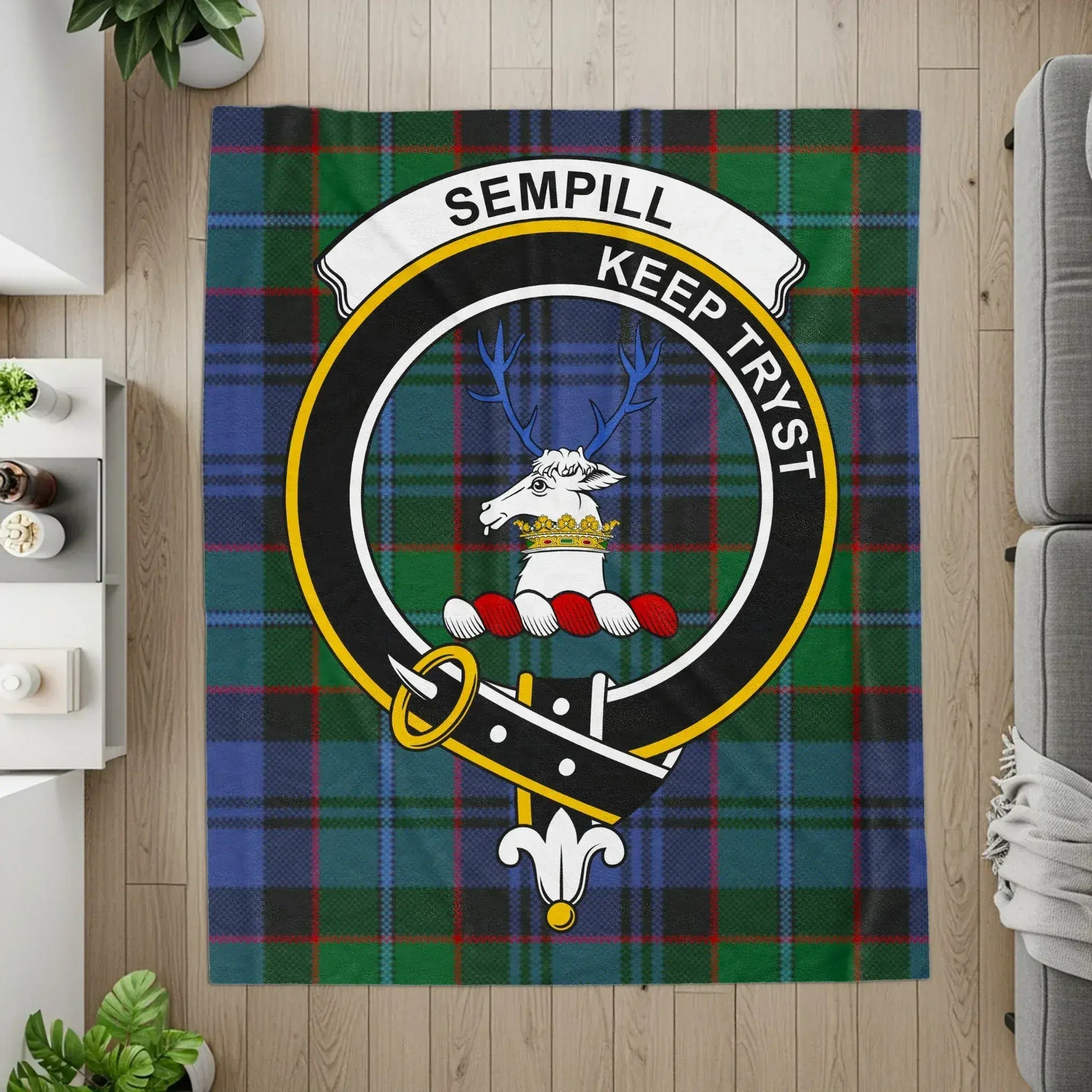 Sempill Keep Tryst Crest Plaid Blanket product