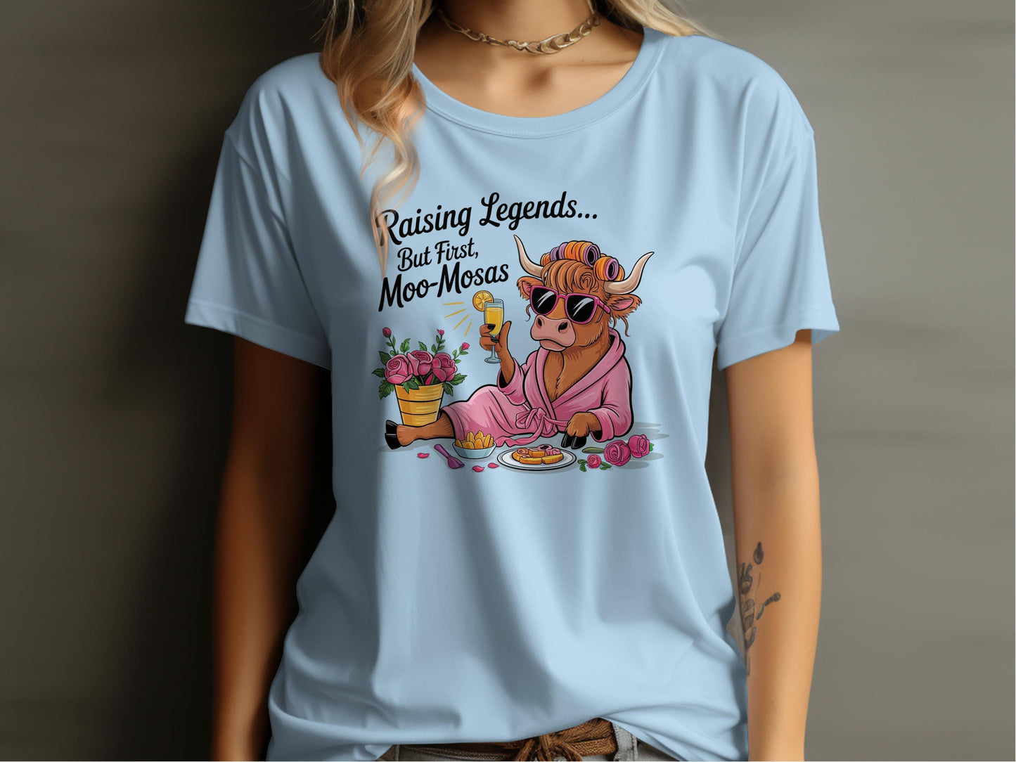 Raising Legends But First Moo-Mosas T-Shirt - Celtic Ancestry Gifts