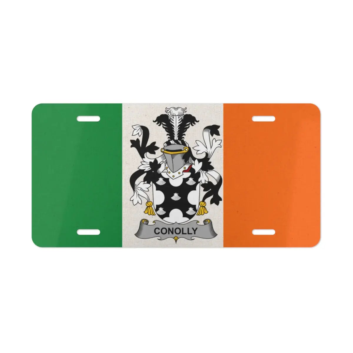 Irish Flag Conolly Family Crest License Plate product