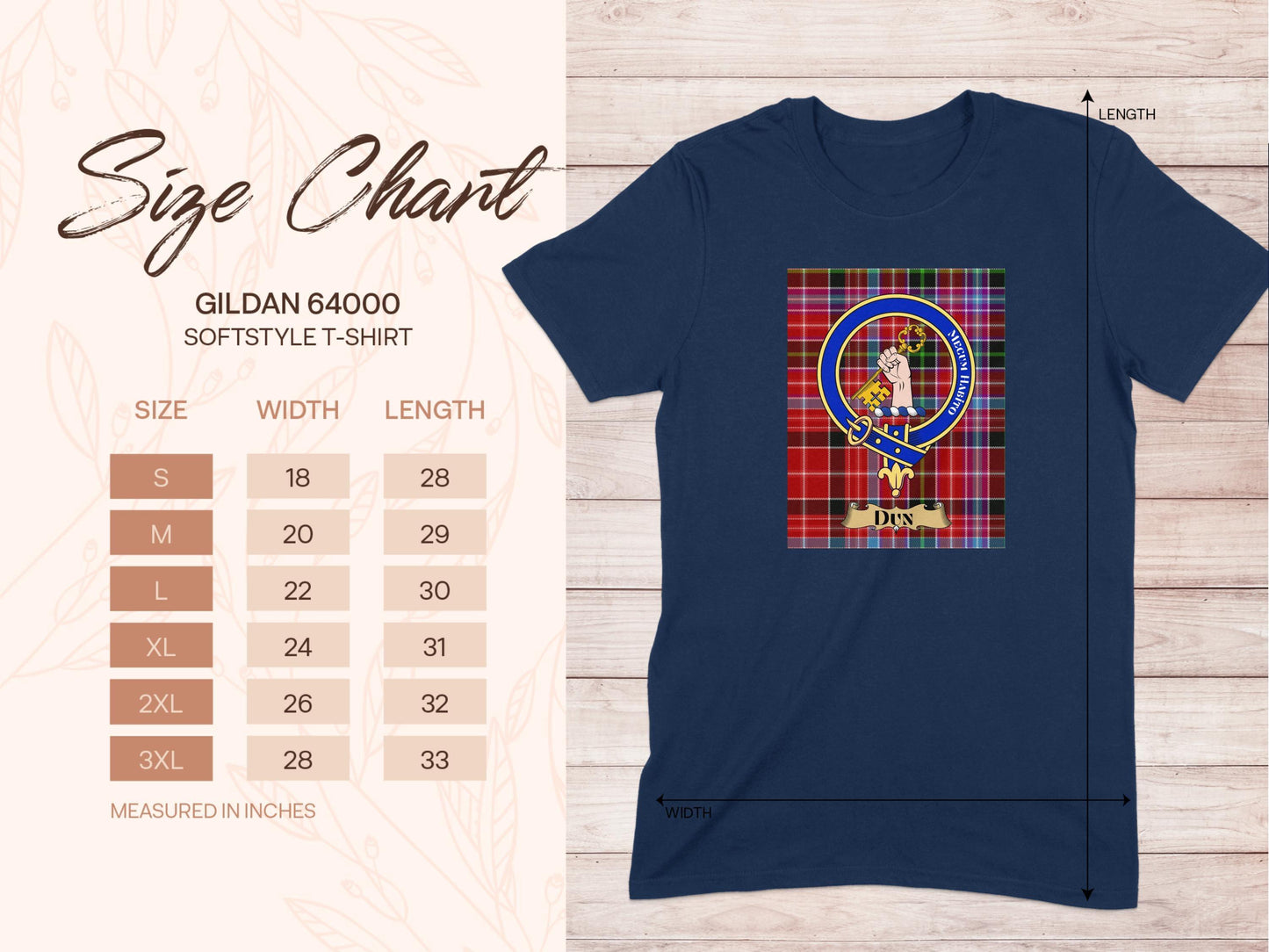 Gildan 64000 Softstyle T-Shirt, Tartan Plaid Print, Dapper Fox Graphic, Unisex Casual Tee