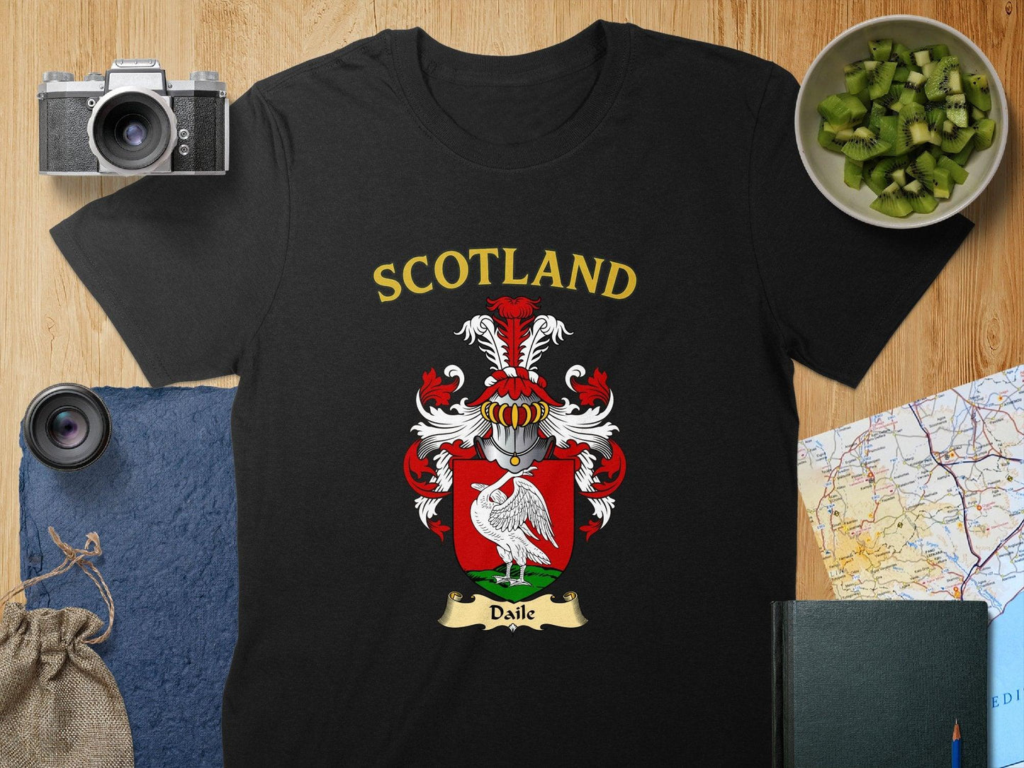 Daile Clan Family Crest Historic Heraldry T-Shirt - Celtic Ancestry Gifts