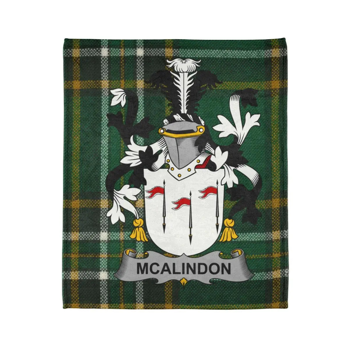 McAlindon Family Crest Plaid Pattern Blanket product