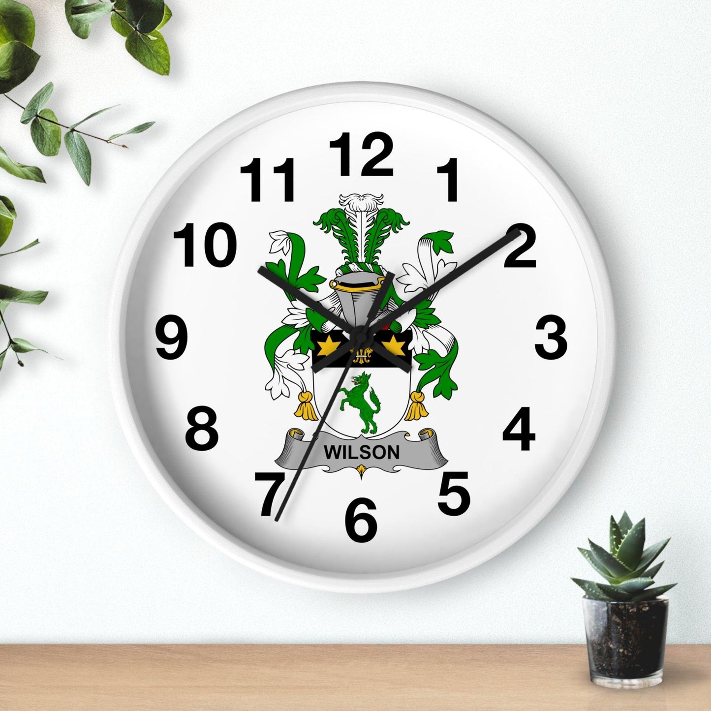 Custom Irish Coat of Arms Wall Clock - Celtic Ancestry Gifts