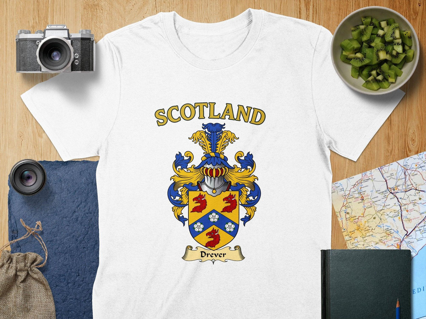 Vibrant Scotland Drever Family Crest Shield product type