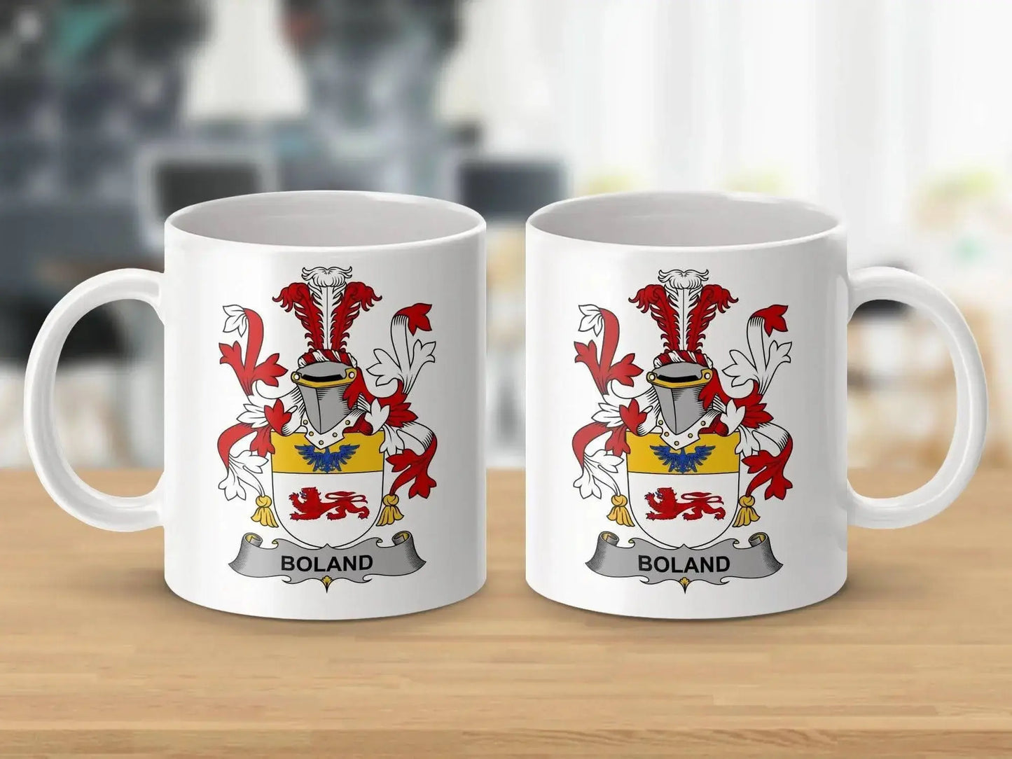 Boland Surname Family Crest Mug - Celtic Ancestry Gifts