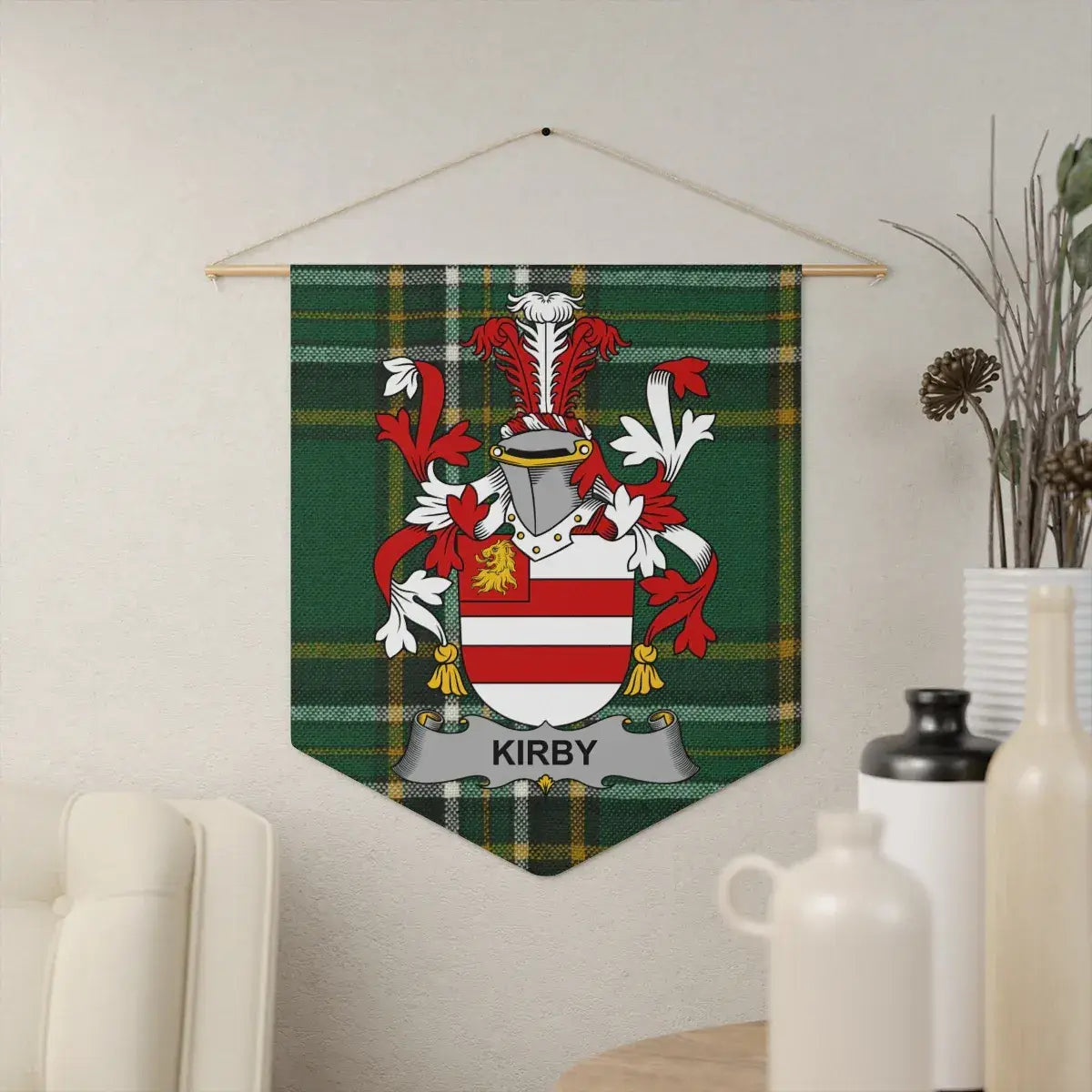 Personalized Family Crest Tartan Wall Hanging product