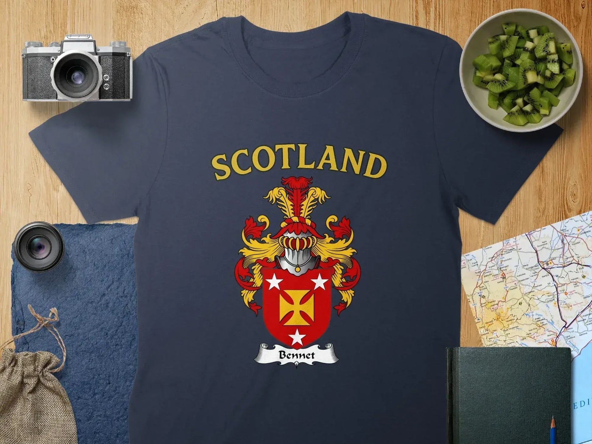 Scotland Bennet Family Crest Graphic T-Shirt product type