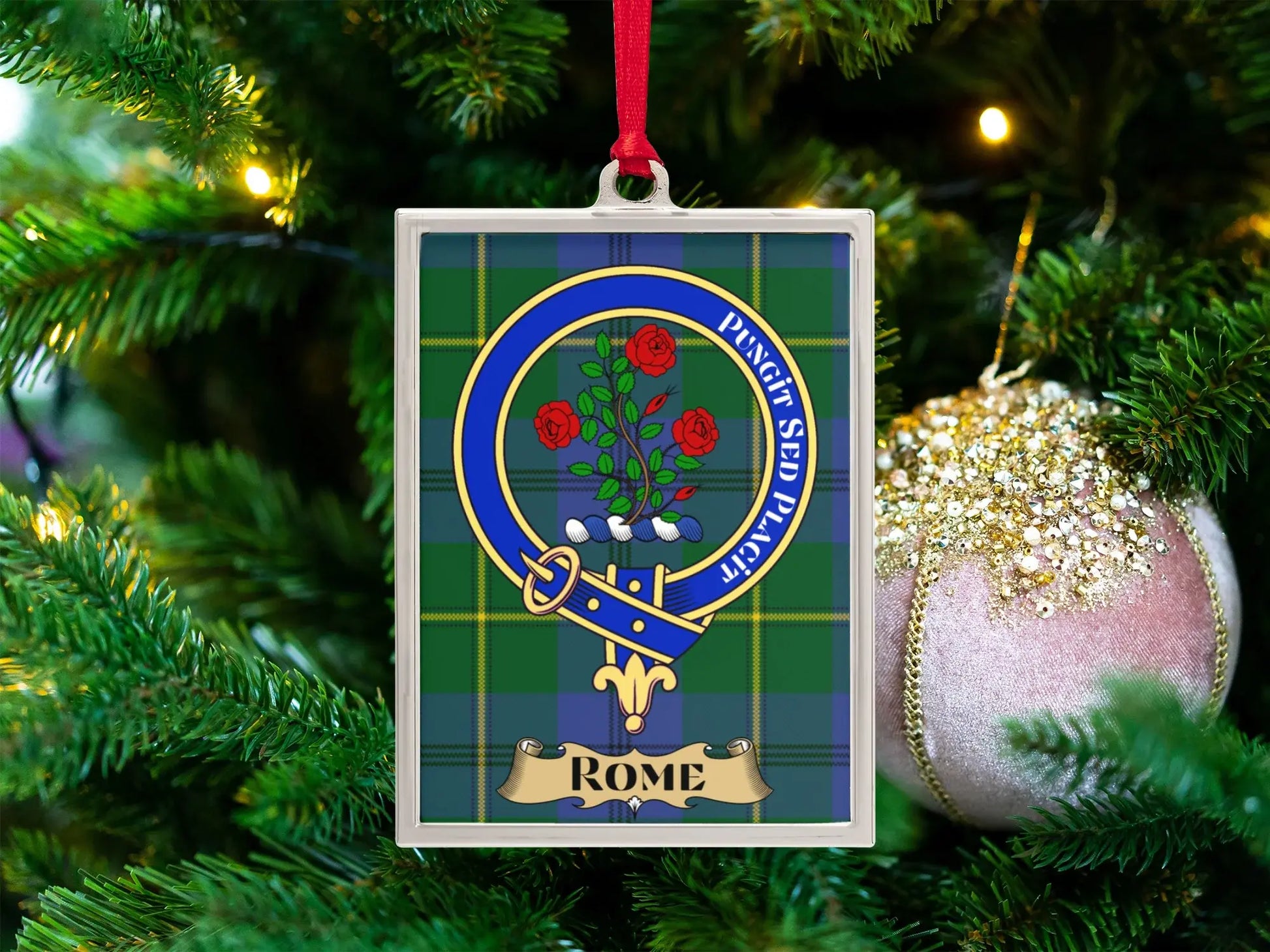 Rome Crest Tartan Plaid Decorative Ornament product