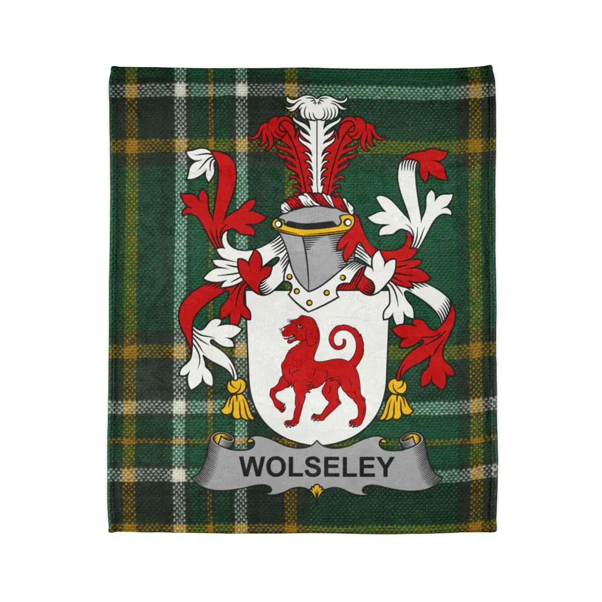Wolseley Coat of Arms Plaid Patterned Blanket product