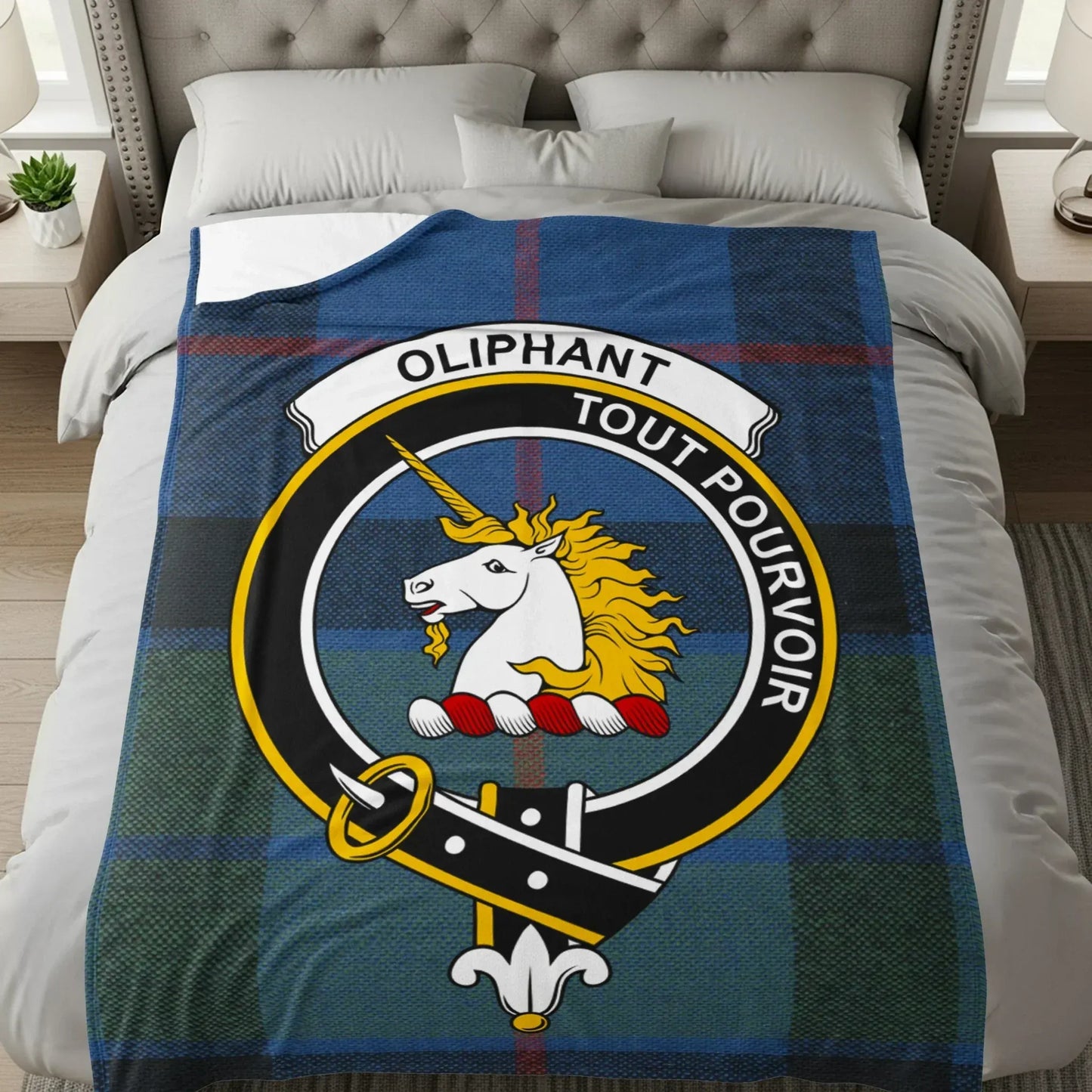 Oliphant Tout Pouvoir Unicorn Emblem Blanket product