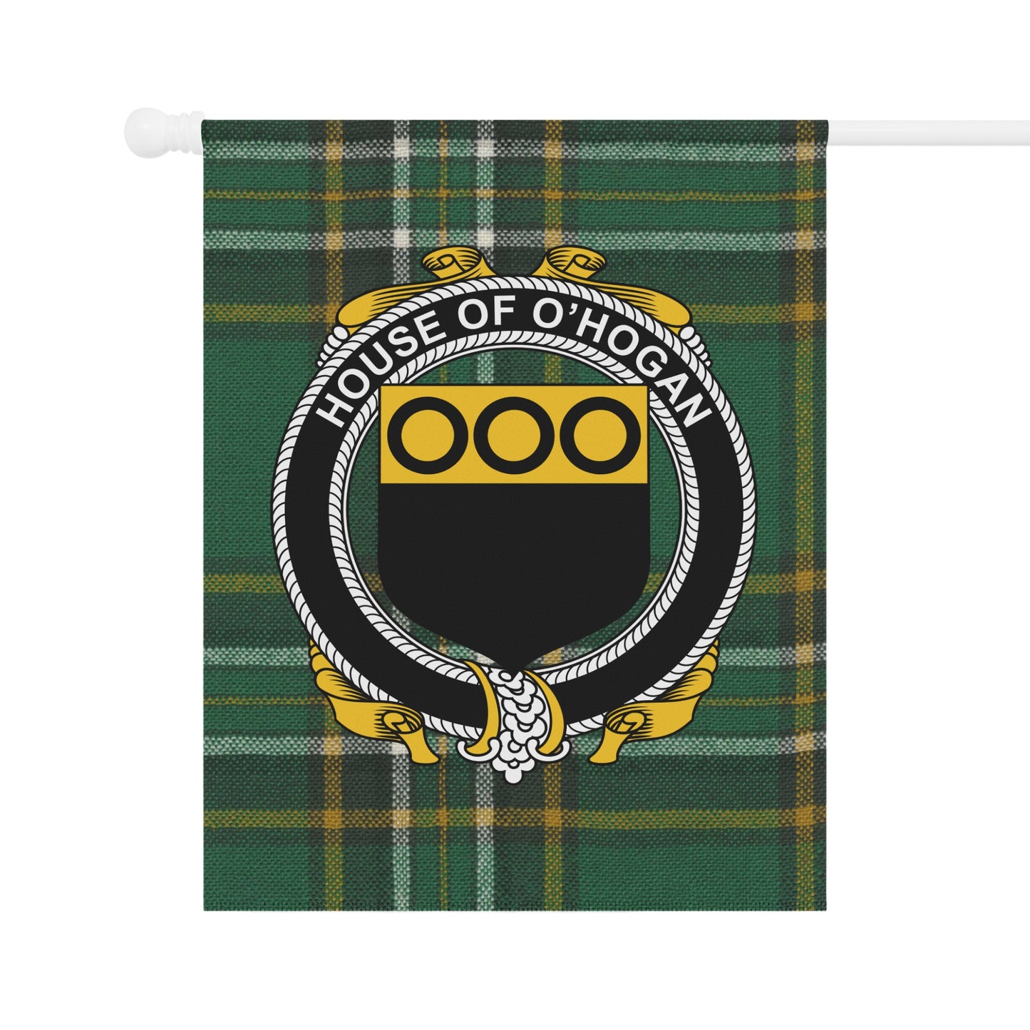 House of O'Hogan Plaid Family Crest House Flag