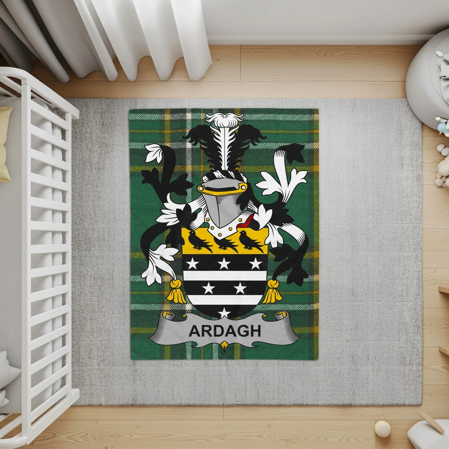 Custom Family Crest Area Rug Ardagh Accent Home Decor product type