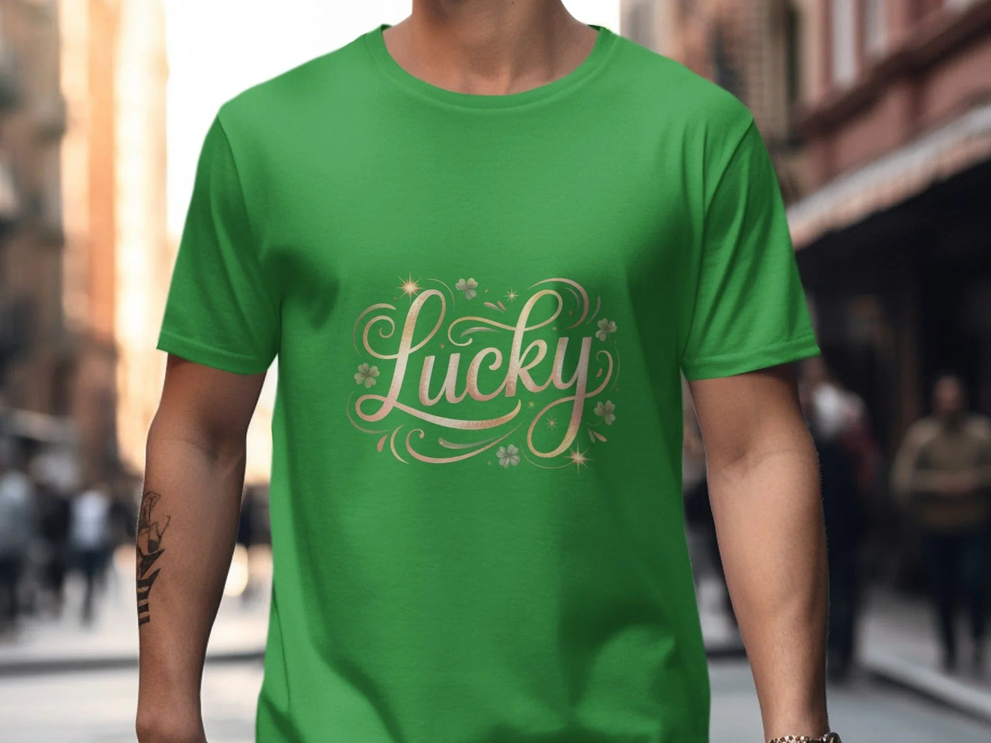 Lucky Graphic T-shirt for Festive Occasions Product Type