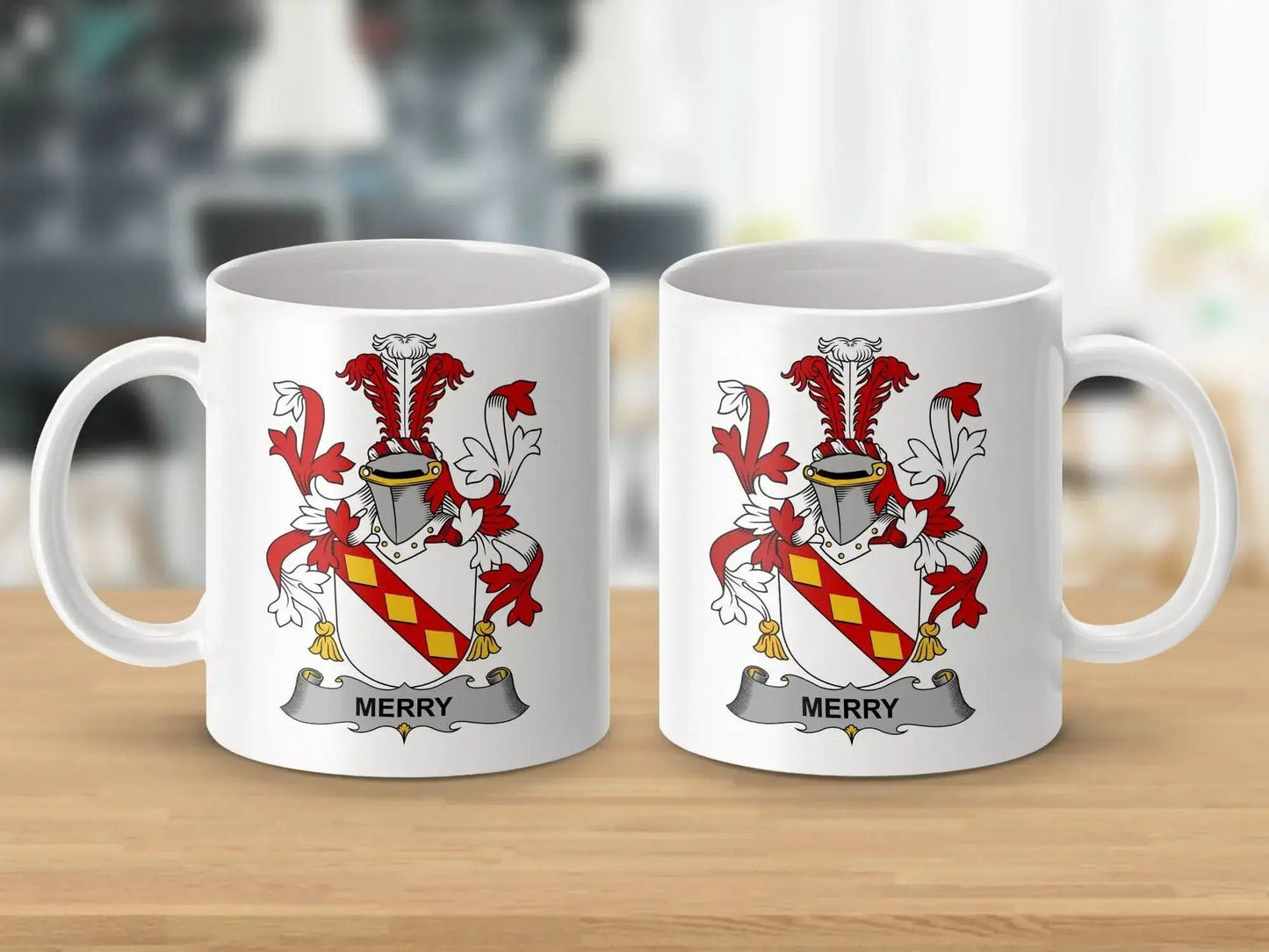 Merry Surname Irish Family Crest Mug - Celtic Ancestry Gifts