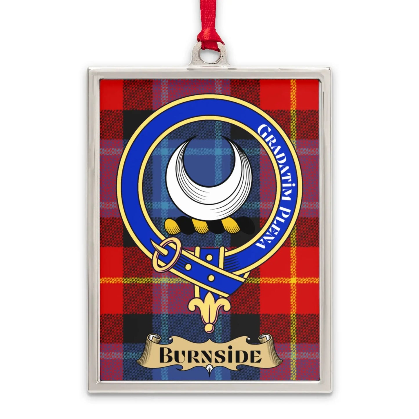 Clan Burnside Tartan Crest Ornament Product