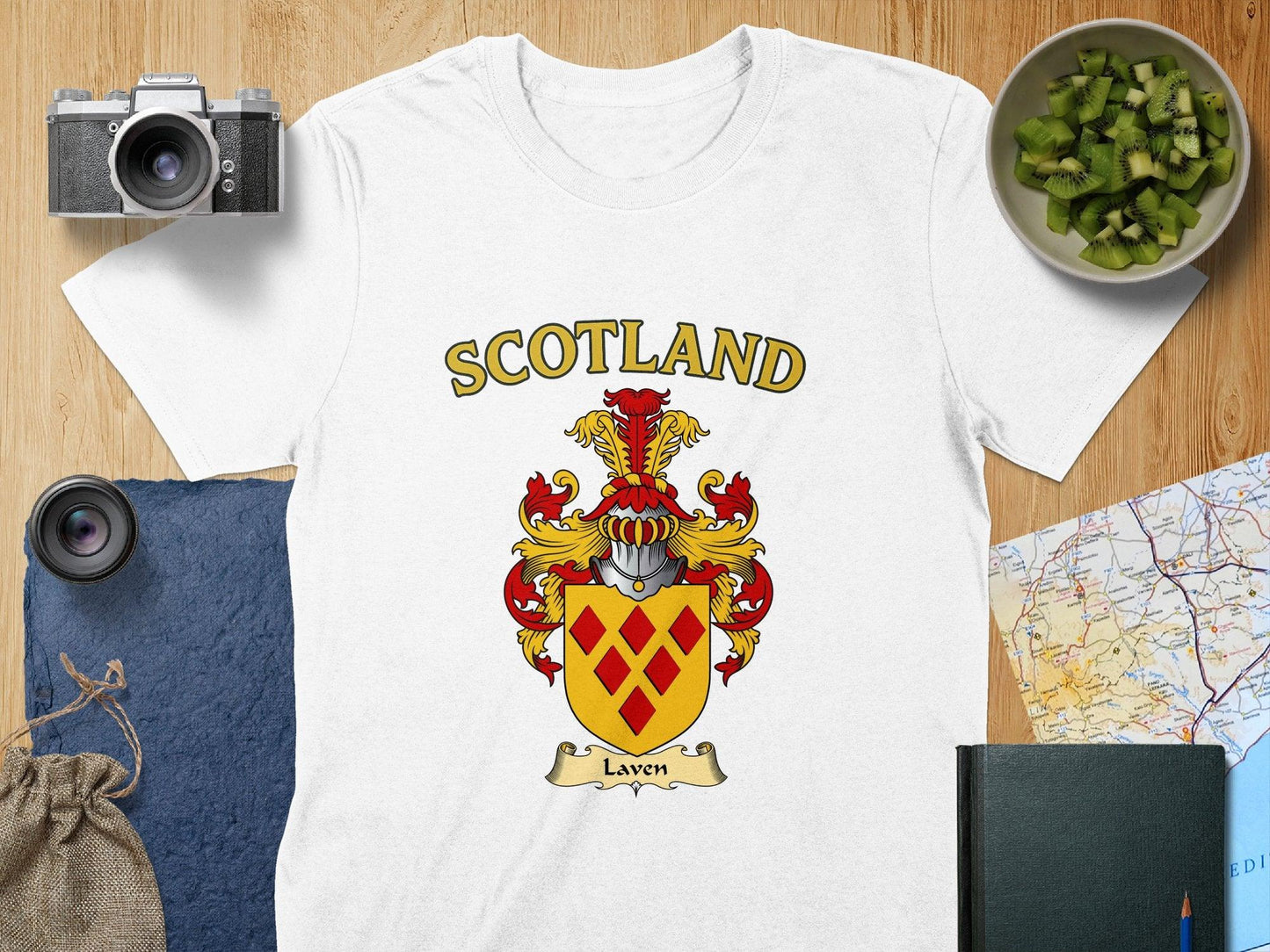 Laven Clan Family Crest Scotland T-Shirts - Celtic Ancestry Gifts