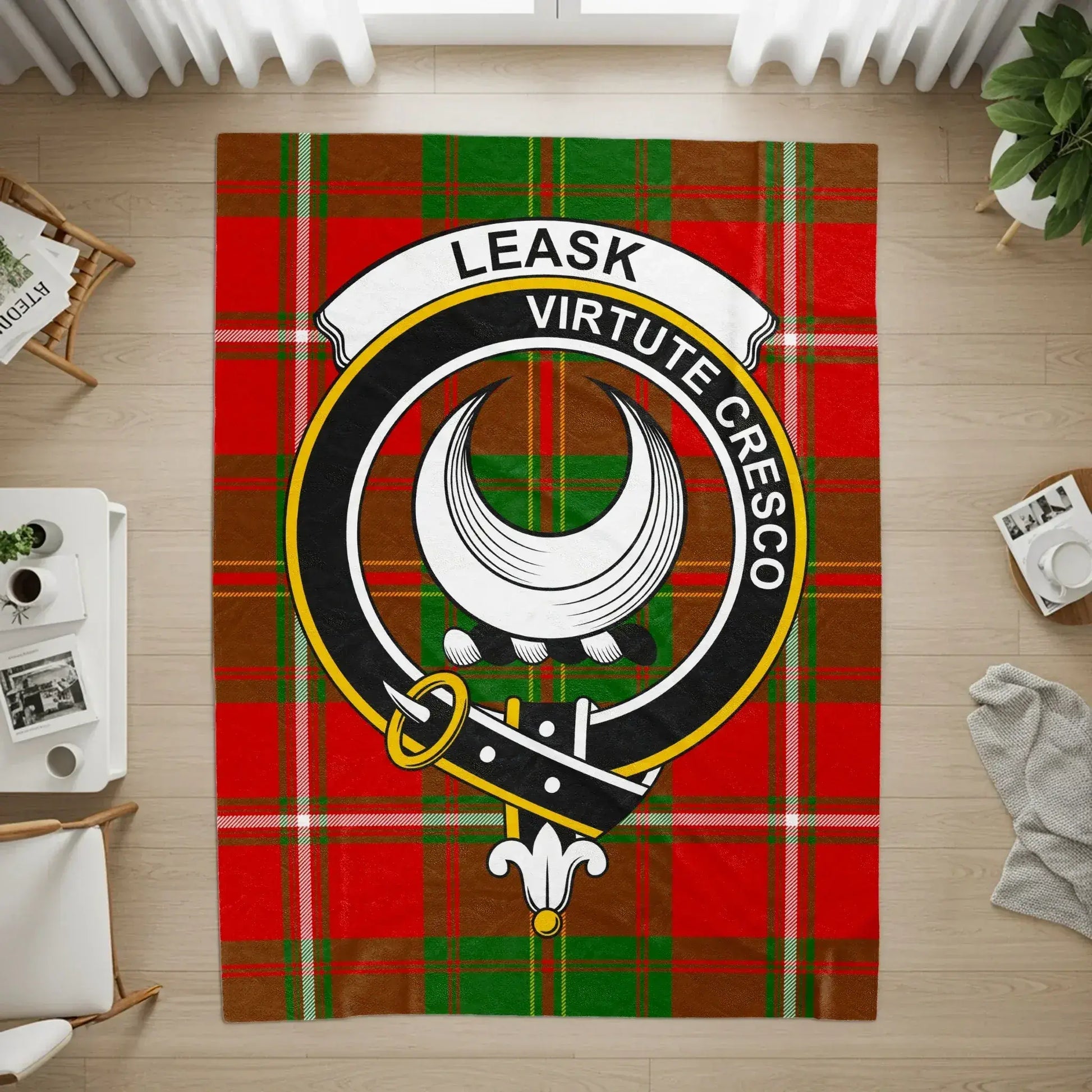 Leask Virtute Cresco Tartan Plaid Blanket product type