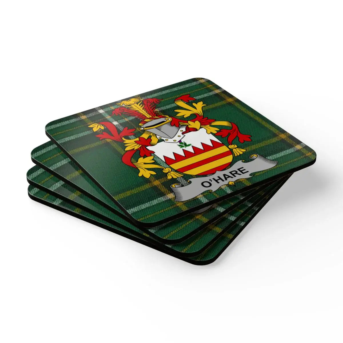 O'Hare Family Crest Coasters Custom Heritage Product
