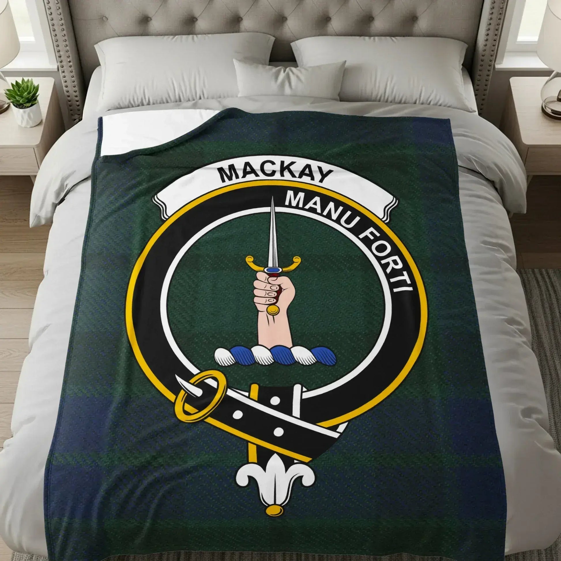 Mackay Manu Forti Clan Crest Blanket product type